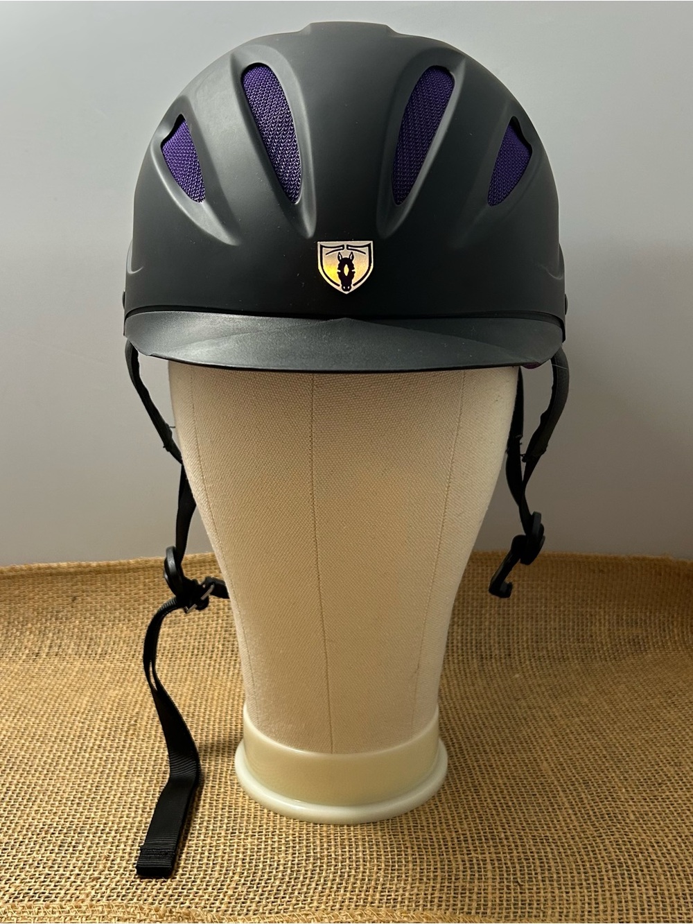Tipperary Sportage Hybrid Equestrian Helmet 8700 Matte Black Mesh Medium